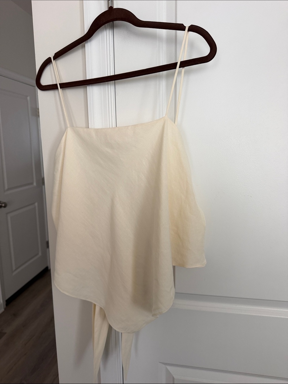 ZARA Cream Tie-Back Spaghetti Strap Camisole
